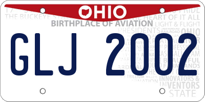 OH license plate GLJ2002