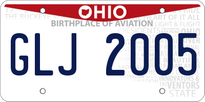 OH license plate GLJ2005