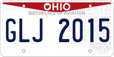OH license plate GLJ2015