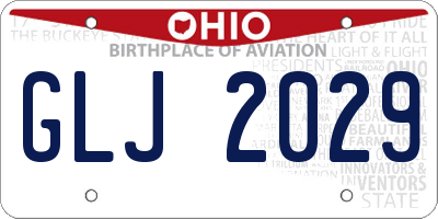 OH license plate GLJ2029