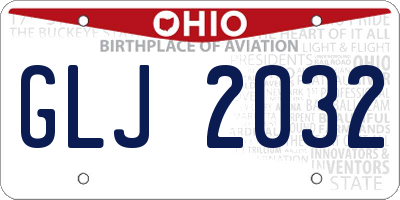 OH license plate GLJ2032