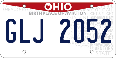 OH license plate GLJ2052
