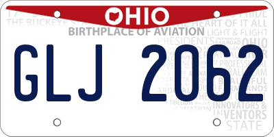 OH license plate GLJ2062