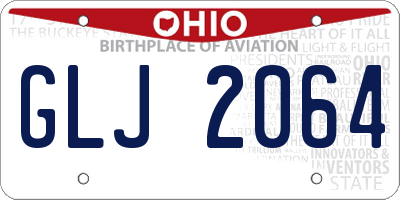 OH license plate GLJ2064