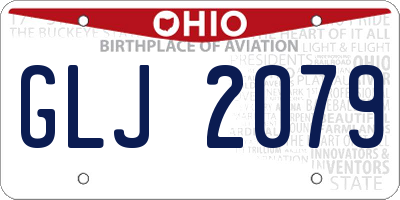 OH license plate GLJ2079