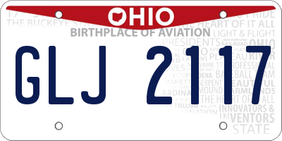 OH license plate GLJ2117