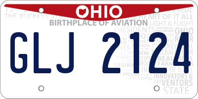 OH license plate GLJ2124