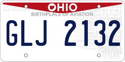 OH license plate GLJ2132