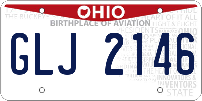 OH license plate GLJ2146