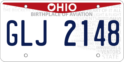 OH license plate GLJ2148