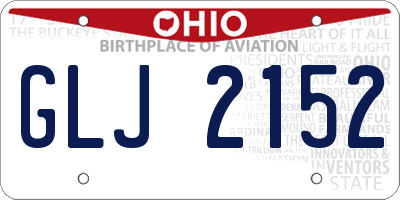 OH license plate GLJ2152