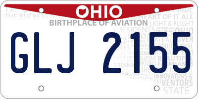 OH license plate GLJ2155