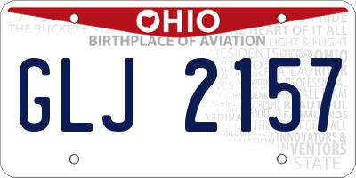 OH license plate GLJ2157