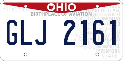 OH license plate GLJ2161