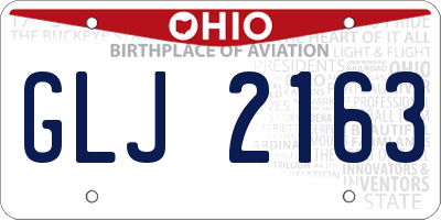 OH license plate GLJ2163