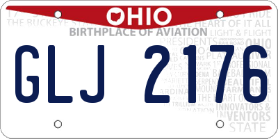 OH license plate GLJ2176