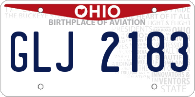 OH license plate GLJ2183