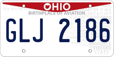 OH license plate GLJ2186
