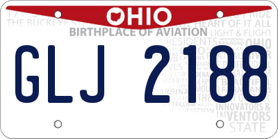OH license plate GLJ2188