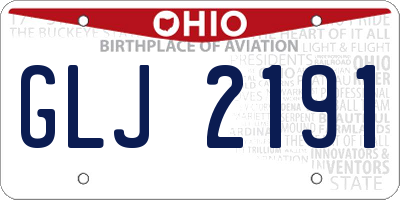 OH license plate GLJ2191
