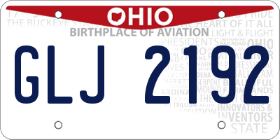 OH license plate GLJ2192