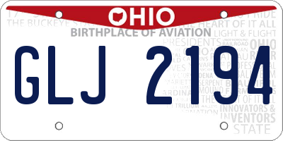 OH license plate GLJ2194