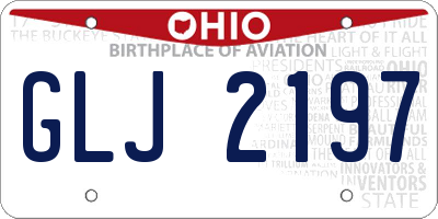 OH license plate GLJ2197