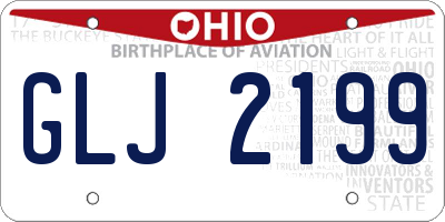 OH license plate GLJ2199