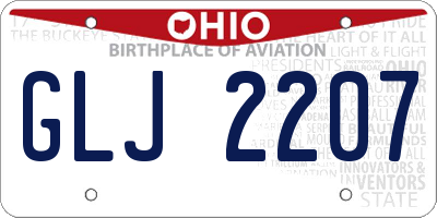 OH license plate GLJ2207