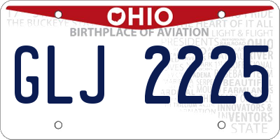 OH license plate GLJ2225