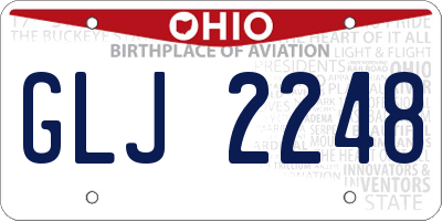 OH license plate GLJ2248
