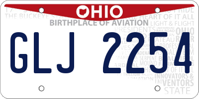 OH license plate GLJ2254