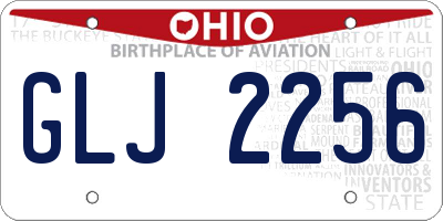 OH license plate GLJ2256