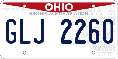 OH license plate GLJ2260