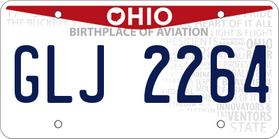 OH license plate GLJ2264