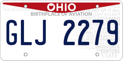 OH license plate GLJ2279