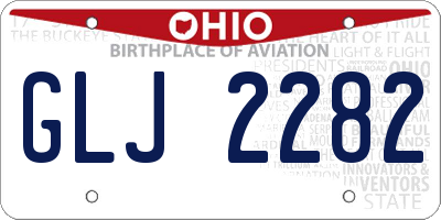 OH license plate GLJ2282