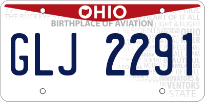 OH license plate GLJ2291