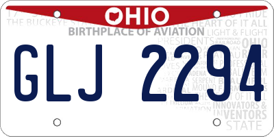 OH license plate GLJ2294