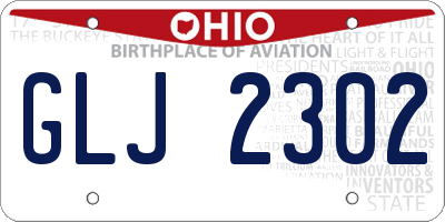 OH license plate GLJ2302