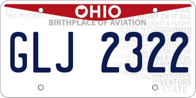 OH license plate GLJ2322