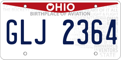 OH license plate GLJ2364
