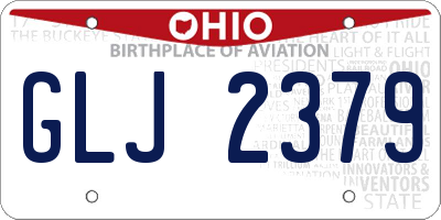OH license plate GLJ2379