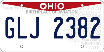 OH license plate GLJ2382