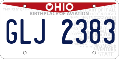 OH license plate GLJ2383