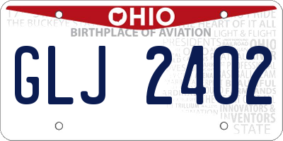 OH license plate GLJ2402