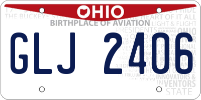 OH license plate GLJ2406