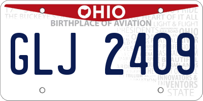 OH license plate GLJ2409