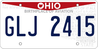 OH license plate GLJ2415