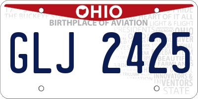 OH license plate GLJ2425